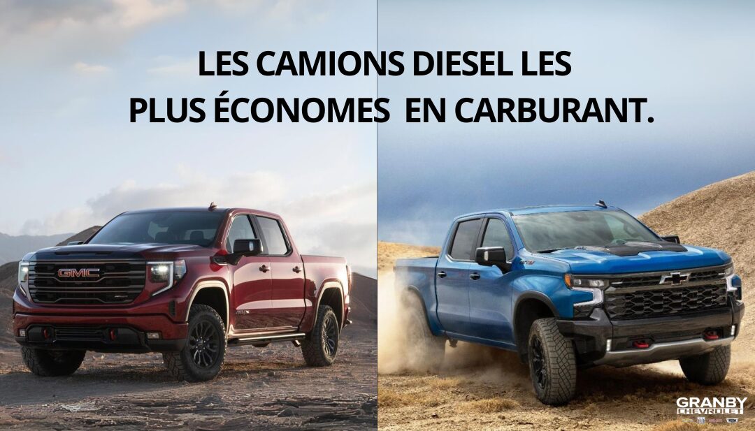 Le Chevrolet Silverado et le GMC Sierra 2024 remportent le titre de meilleure économie de carburant parmi les camions diesel.